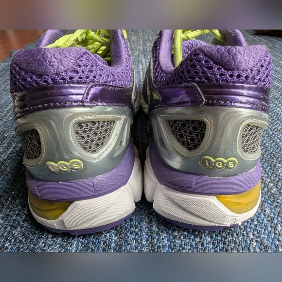 Asics Gel Kayano 21 Running Shoes, Purple Grey Green, Size Women's 9 - Picture 7 of 9